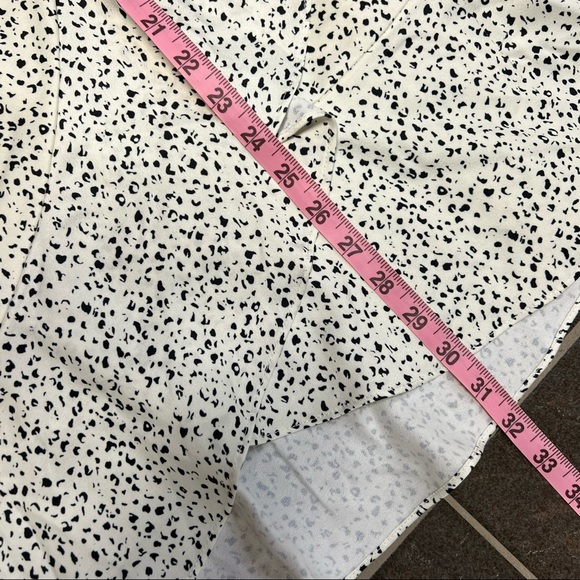 Misha Lourdetta Long Puff Sleeve Mini Dress Spot Print Snow Leopard White 4 - Picture 7 of 13